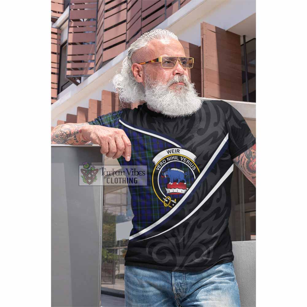 Weir Tartan Family Crest Cotton T-shirt Celtic Scottish Thistle Floral - Tartan Vibes Clothing