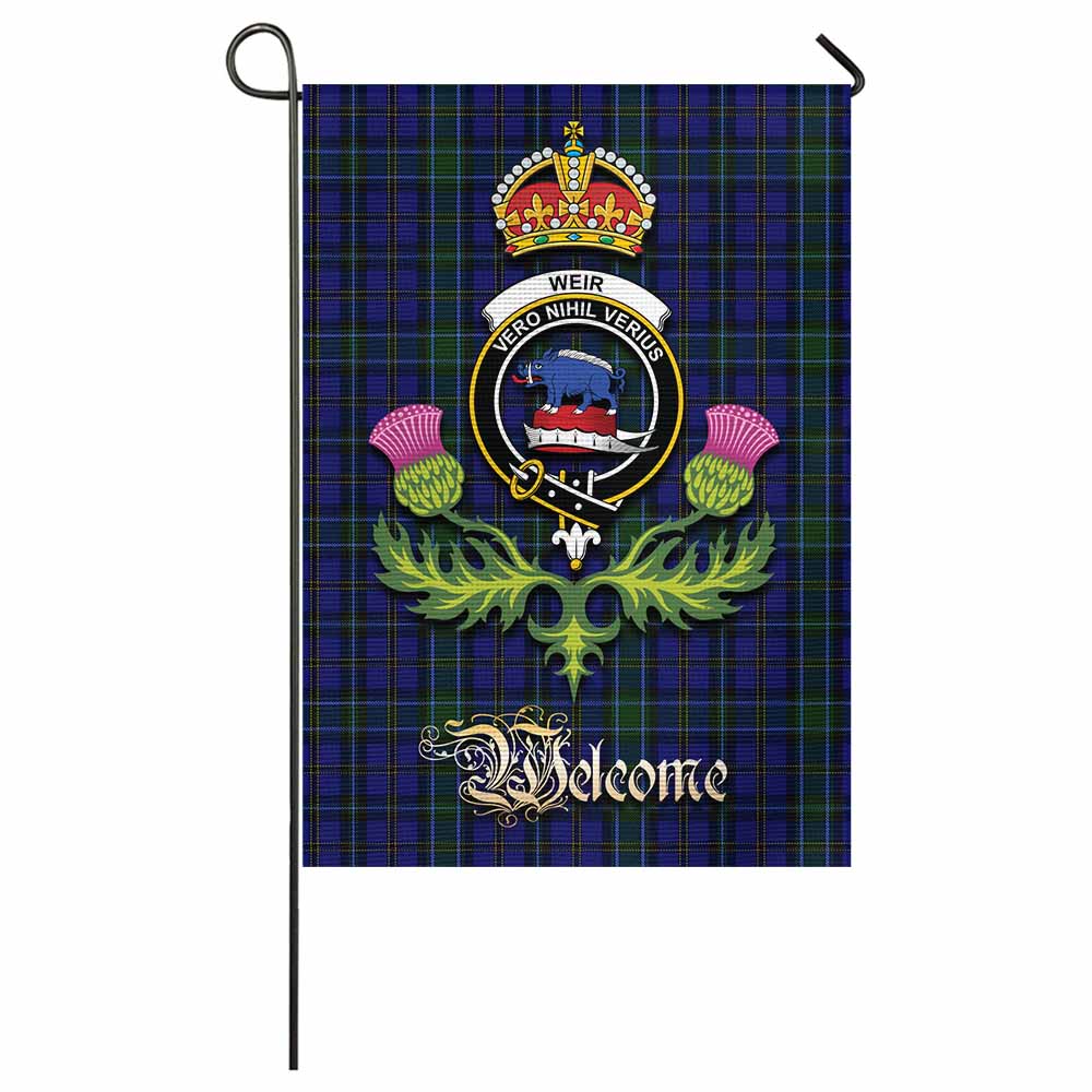 Weir Tartan Family Crest Garden Flag Royal Thistle Welcome Style - Tartan Vibes Clothing