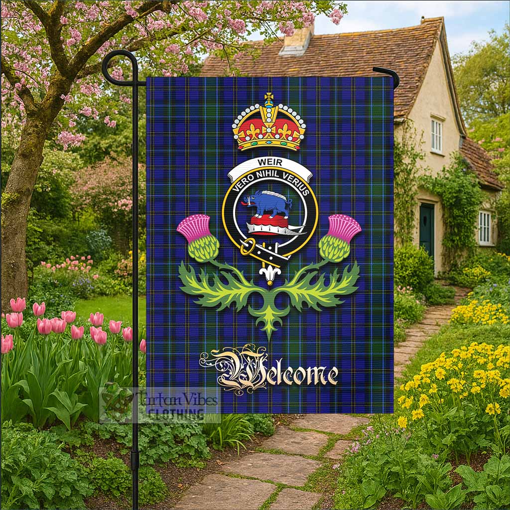 Weir Tartan Family Crest Garden Flag Royal Thistle Welcome Style - Tartan Vibes Clothing