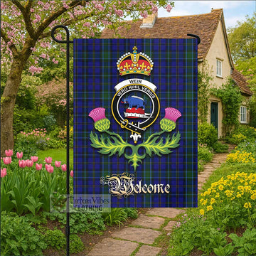 Weir Tartan Family Crest Garden Flag Royal Thistle Welcome Style