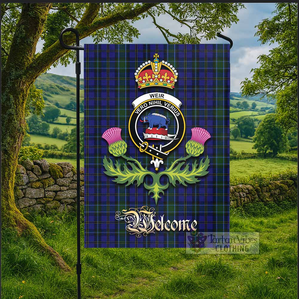 Weir Tartan Family Crest Garden Flag Royal Thistle Welcome Style - Tartan Vibes Clothing