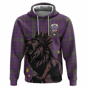 Weir Tartan Family Crest Hoodie Crowned Lion Roaring