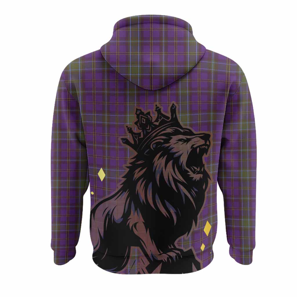 Weir Tartan Family Crest Hoodie Crowned Lion Roaring