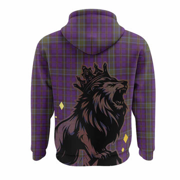 Weir Tartan Family Crest Hoodie Crowned Lion Roaring