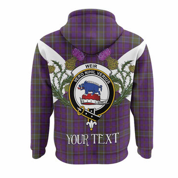 Weir Tartan Family Crest Hoodie Scottish Burns Night Thistle Floral