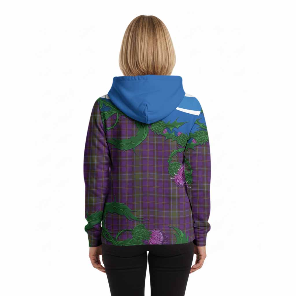Weir Tartan Family Crest Hoodie Thistle in Minimalism