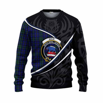 Weir Tartan Family Crest Knitted Sweater Celtic Scottish Thistle Floral - Tartan Vibes Clothing