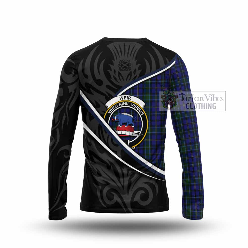 Weir Tartan Family Crest Long Sleeve T-Shirt Celtic Scottish Thistle Floral - Tartan Vibes Clothing