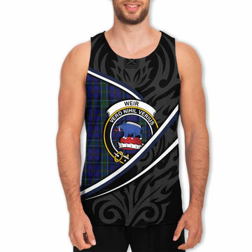 Weir Tartan Family Crest Men Tank Top Celtic Scottish Thistle Floral