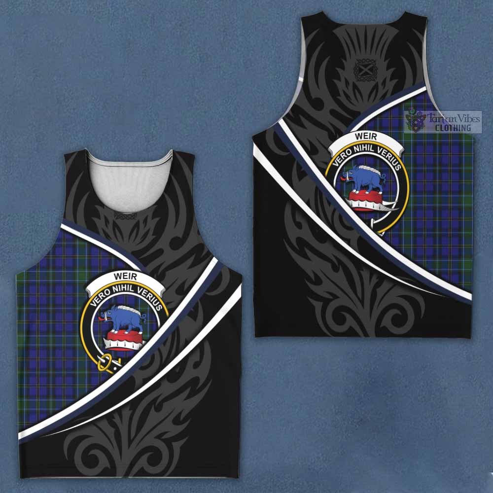 Weir Tartan Family Crest Men Tank Top Celtic Scottish Thistle Floral - Tartan Vibes Clothing