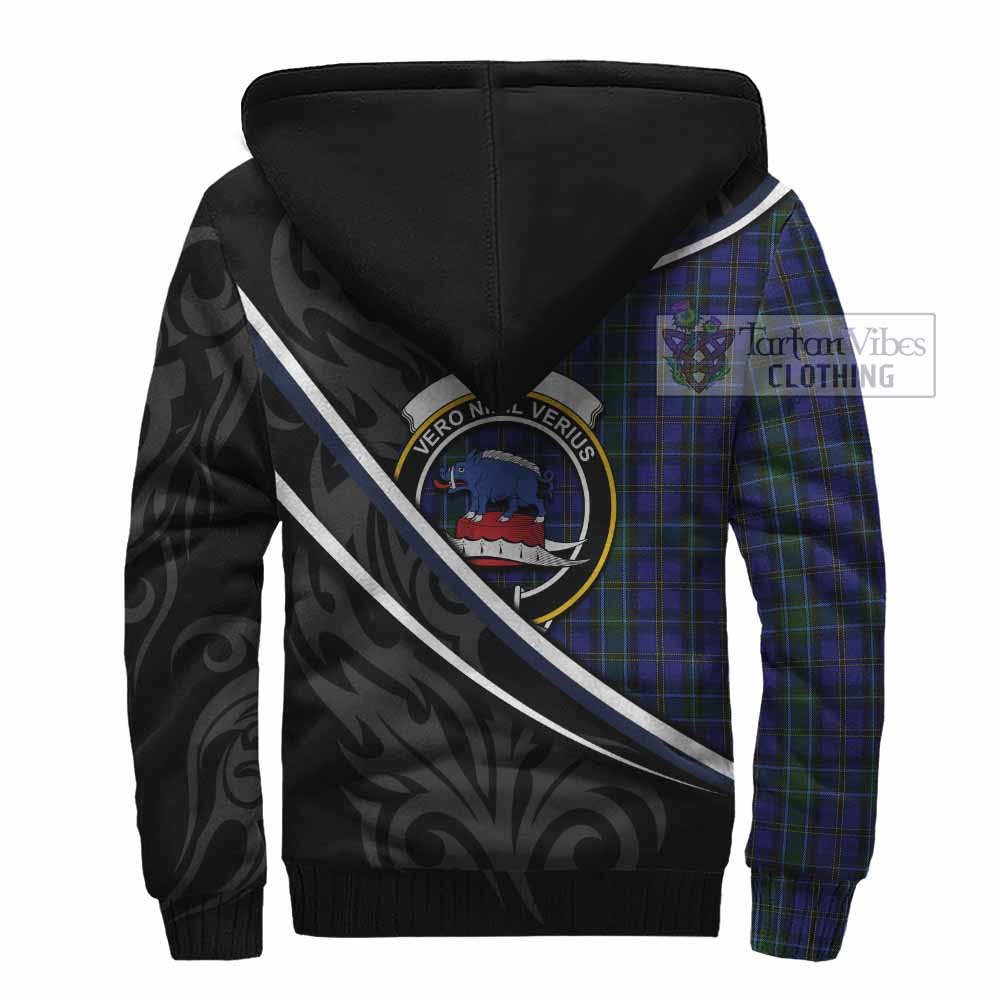 Weir Tartan Family Crest Sherpa Hoodie Celtic Scottish Thistle Floral - Tartan Vibes Clothing
