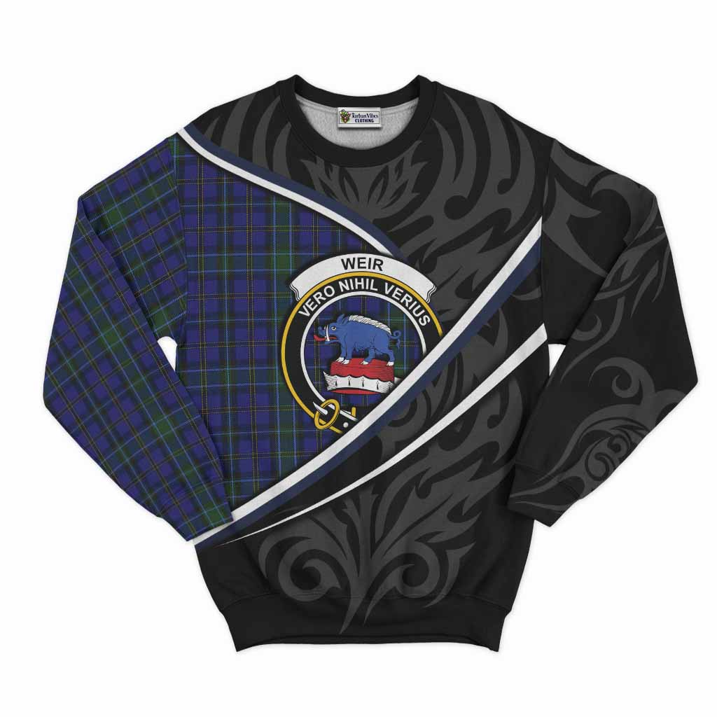 Weir Tartan Family Crest Sweatshirt Celtic Scottish Thistle Floral - Tartan Vibes Clothing