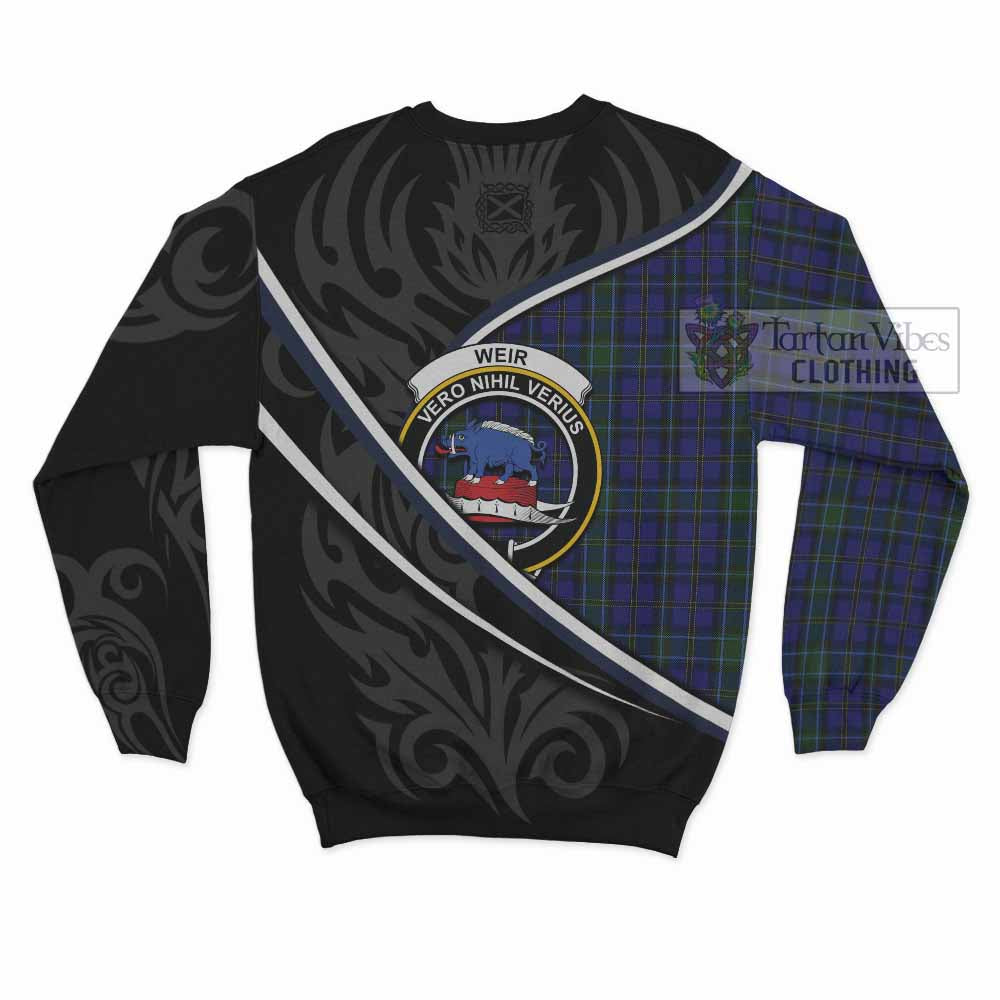 Weir Tartan Family Crest Sweatshirt Celtic Scottish Thistle Floral - Tartan Vibes Clothing