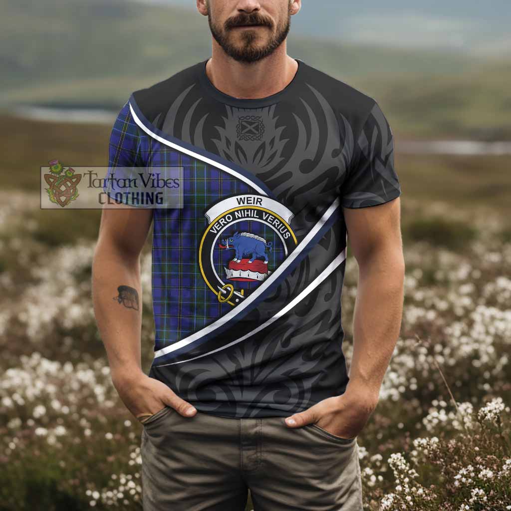 Weir Tartan Family Crest T-shirt Celtic Scottish Thistle Floral - Tartan Vibes Clothing