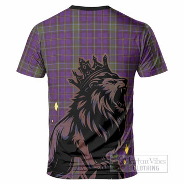 Weir Tartan Family Crest T-Shirt Crowned Lion Roaring