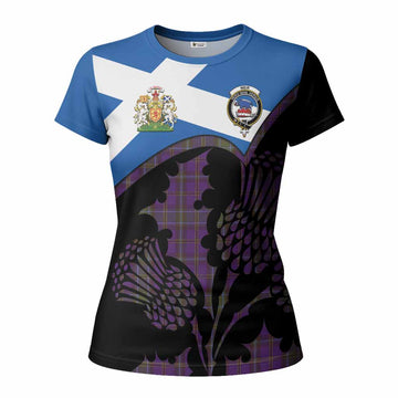 Weir Tartan Family Crest Women T shirt Scotland Thistle Floral Flag Style