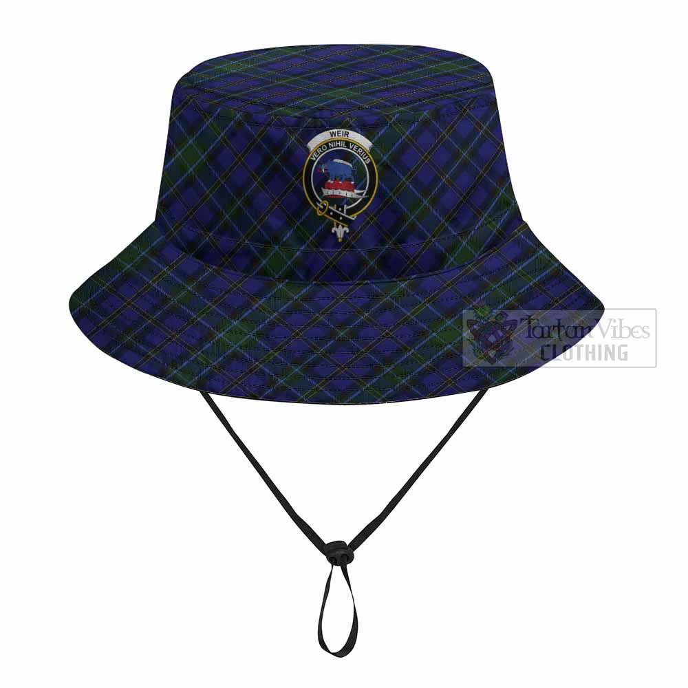 Weir Tartan Fishing Hat with Family Crest