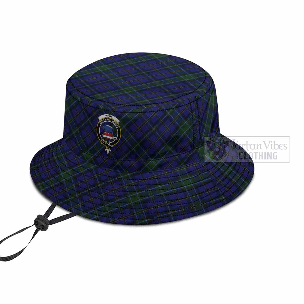 Weir Tartan Fishing Hat with Family Crest
