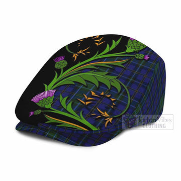 Weir Tartan Flat Cap, Jeff Cap Scottish Thistle Pride Heritage Art