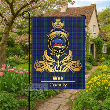Weir Tartan Garden Flag with Highland Thistle Cherish Family Crest Style