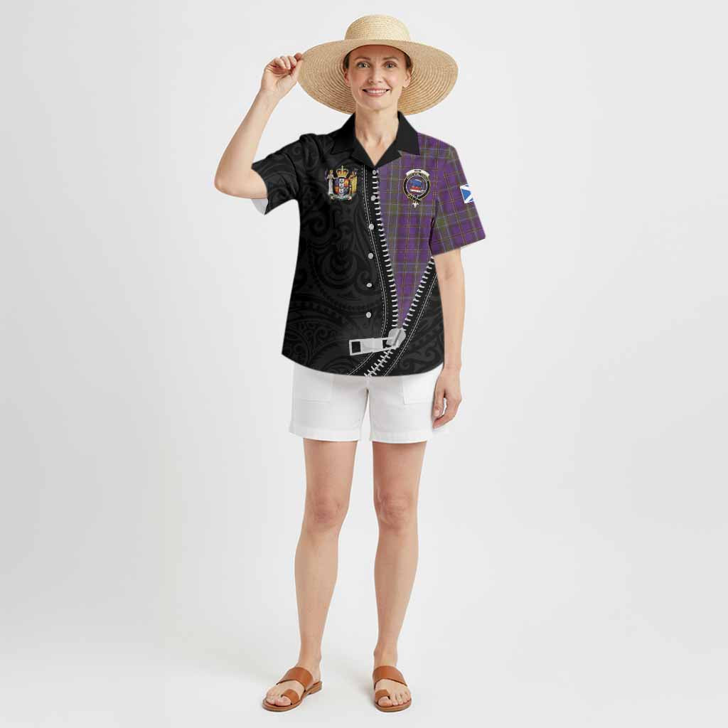 Weir Tartan Hawaiian Shirt New Zealand Pattern Unique Zipper Stylized