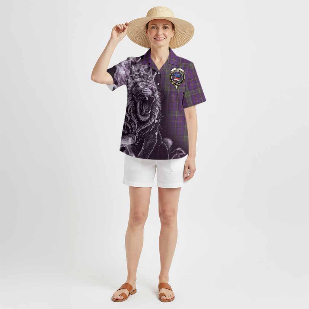 Weir Tartan Hawaiian Shirt Roaring Lion Heritage