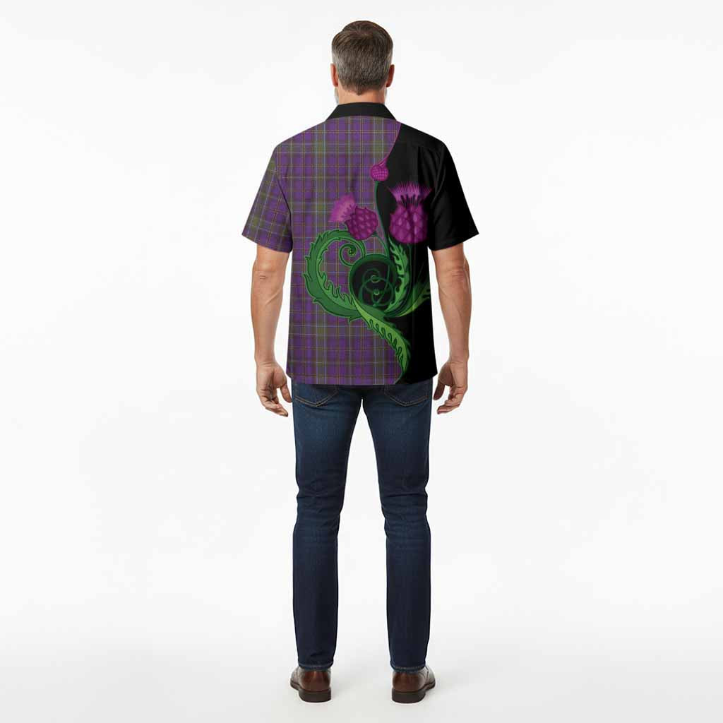 Weir Tartan Hawaiian Shirt Traditional Scottish Thistle
