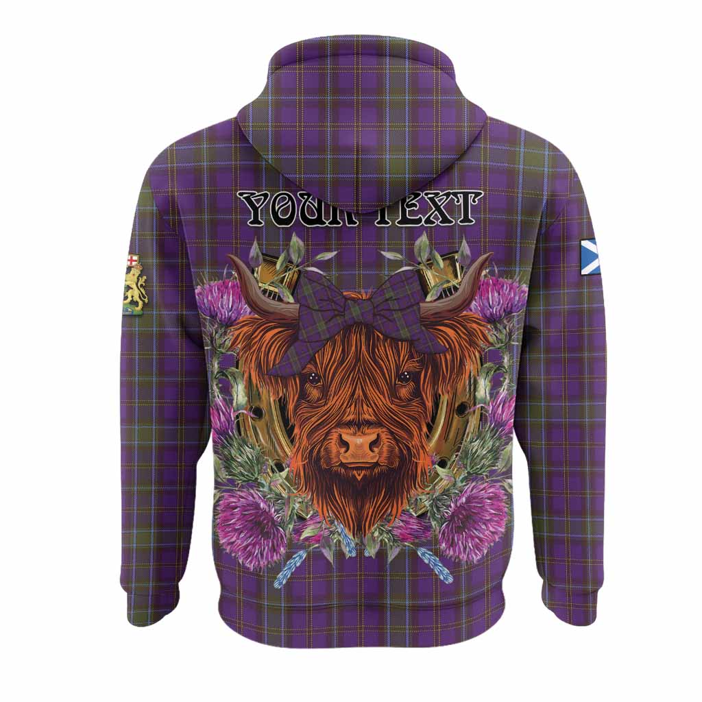 Weir Tartan Hoodie Scottish Thistle Heilan Coo