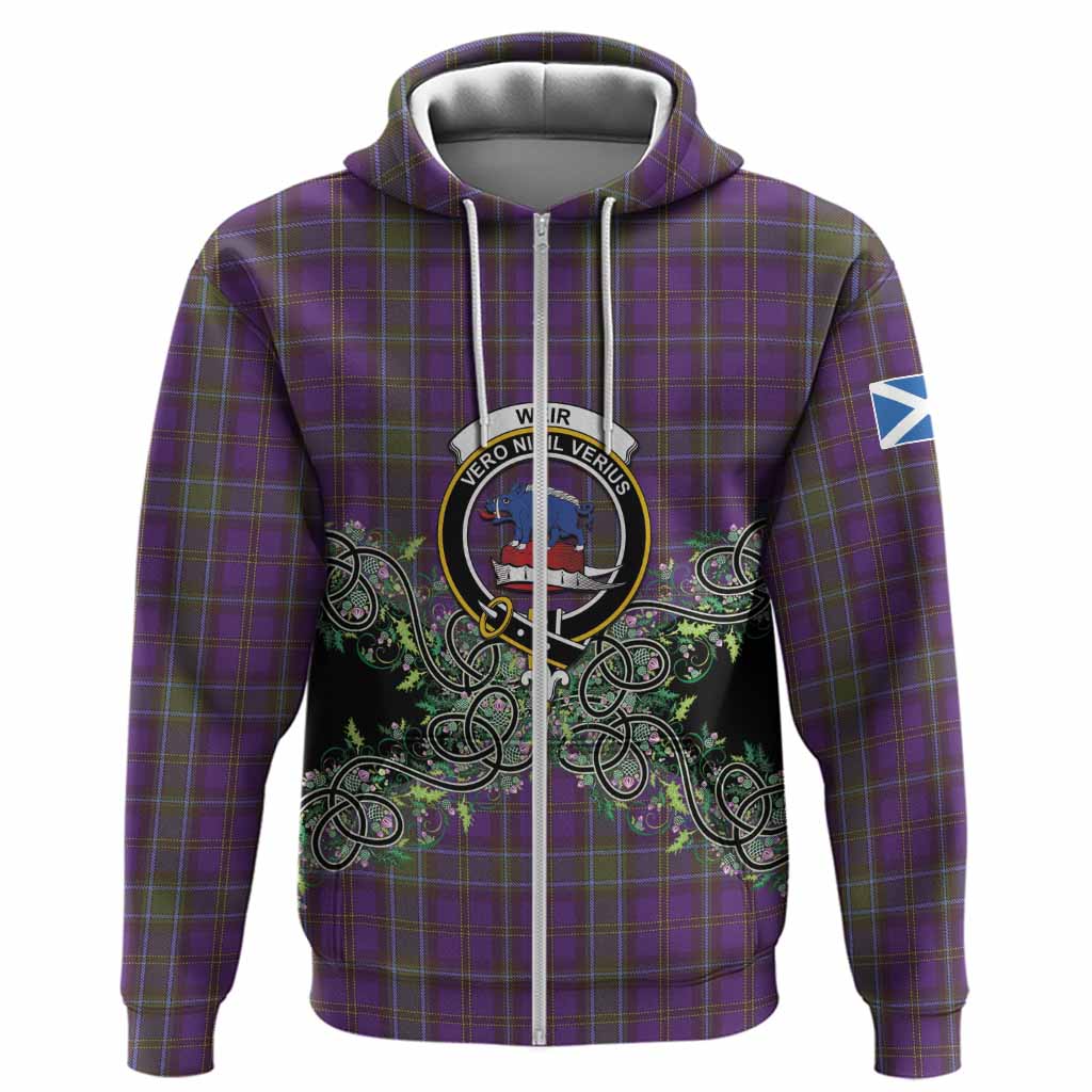 Weir Tartan Hoodie Thistle Scottish Spirit