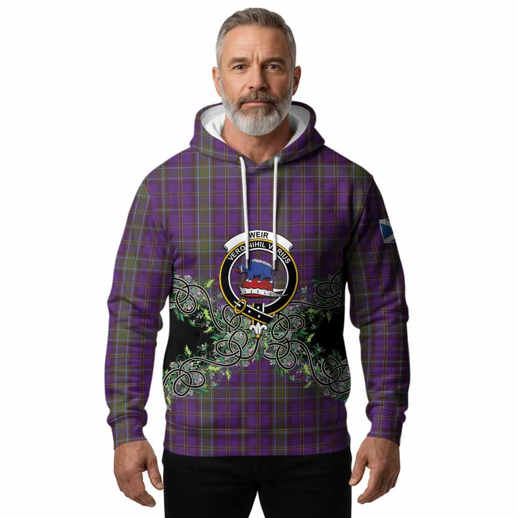 Weir Tartan Hoodie Thistle Scottish Spirit