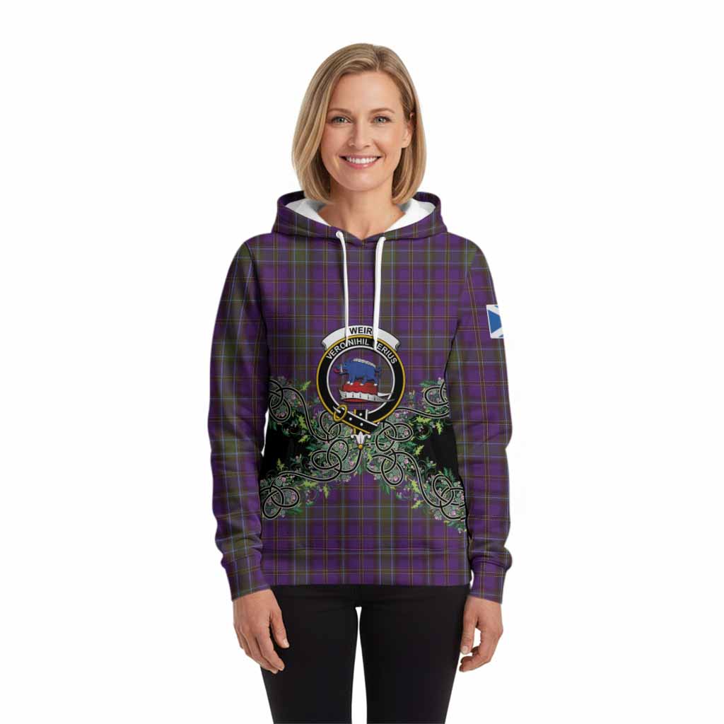 Weir Tartan Hoodie Thistle Scottish Spirit