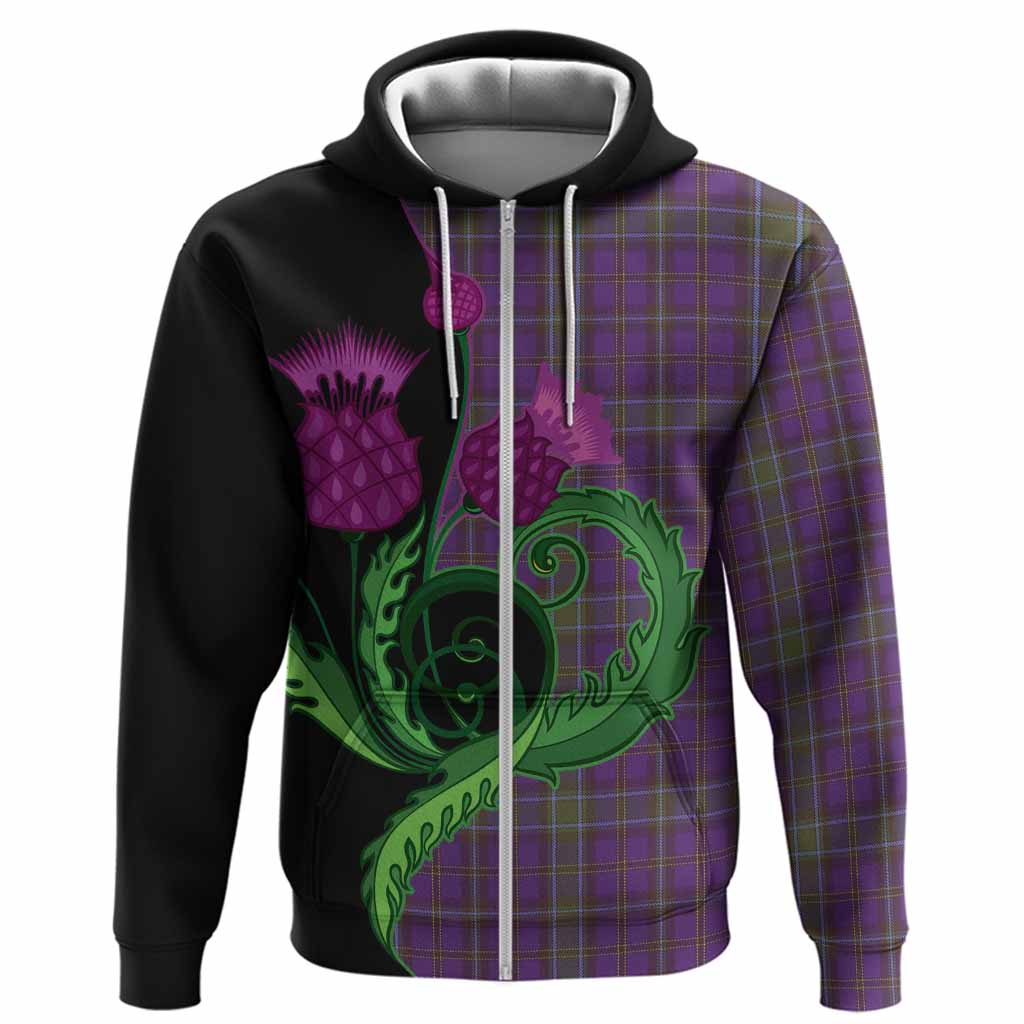 Weir Tartan Hoodie Traditional Scottish Thistle
