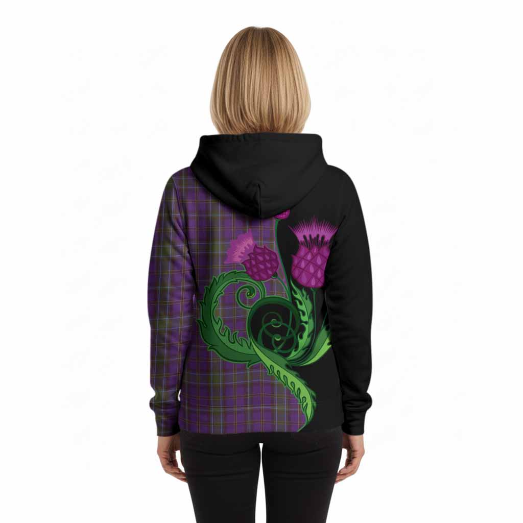 Weir Tartan Hoodie Traditional Scottish Thistle