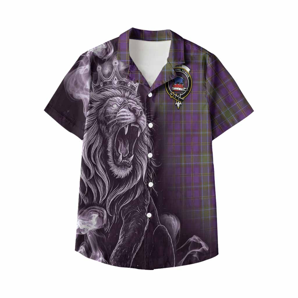 Weir Tartan Kid Hawaiian Shirt Roaring Lion Heritage