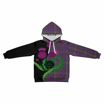 Weir Tartan Kid Hoodie Traditional Scottish Thistle
