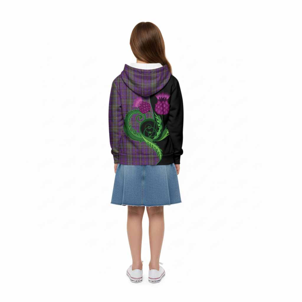 Weir Tartan Kid Hoodie Traditional Scottish Thistle