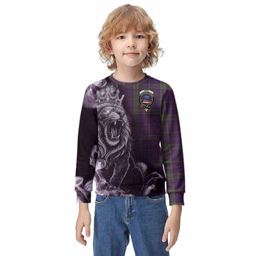 Weir Tartan Kid Knitted Sweatshirt Roaring Lion Heritage