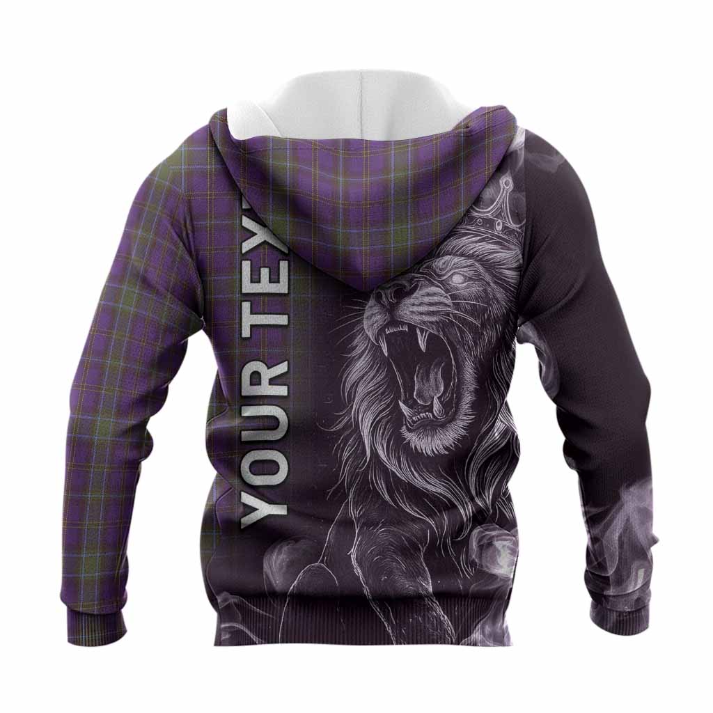 Weir Tartan Knitted Hoodie Roaring Lion Heritage
