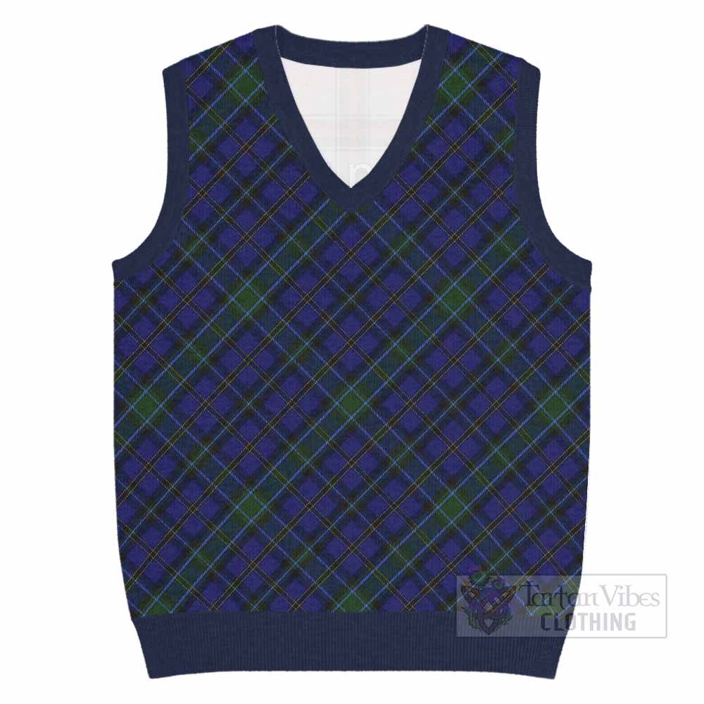 Weir Tartan  Knitted V-Neck Vest Cross Style