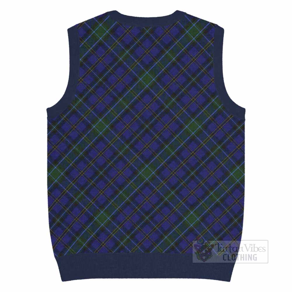Weir Tartan  Knitted V-Neck Vest Cross Style