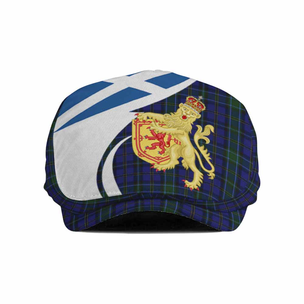 Weir Tartan Lion Rampant Flat Cap, Jeff Cap Classic Scottish Style