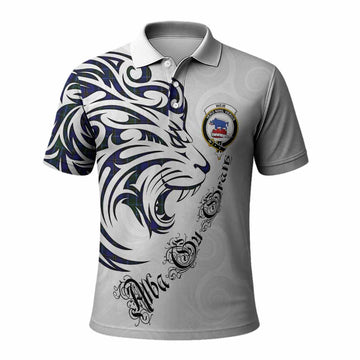 Weir Tartan Lion Roar Polo Shirt Alba Gu Brath with Celtic Motifs