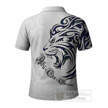 Weir Tartan Lion Roar Polo Shirt Alba Gu Brath with Celtic Motifs