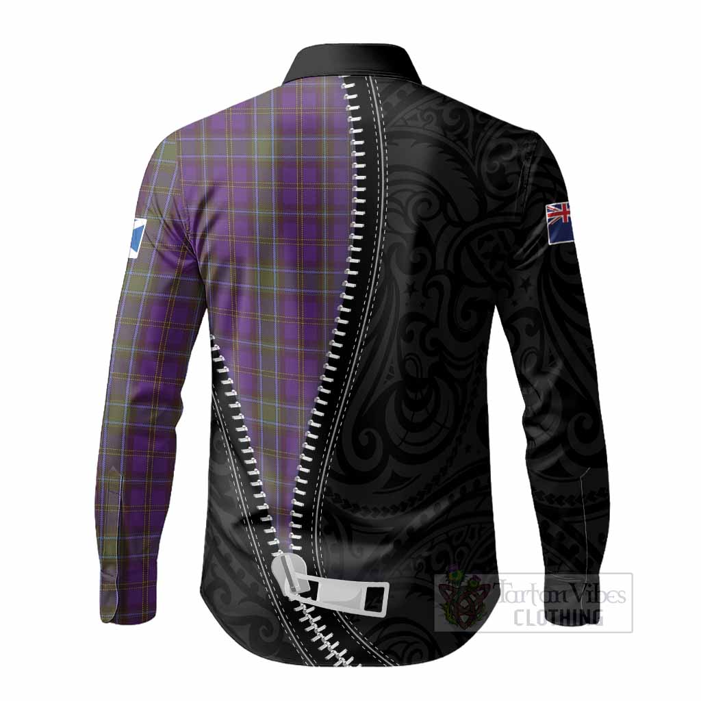 Weir Tartan Long Sleeve Button Shirts New Zealand Pattern Unique Zipper Stylized