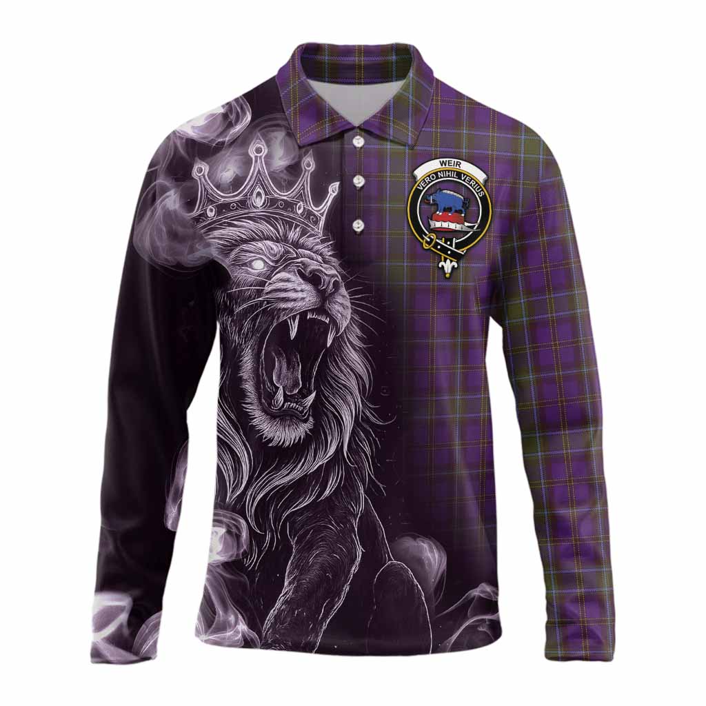 Weir Tartan Long Sleeve Polo Shirt Roaring Lion Heritage
