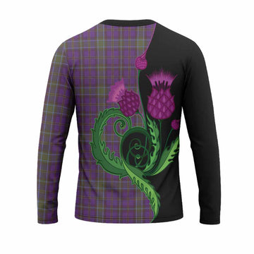 Weir Tartan Long Sleeve T-Shirt Traditional Scottish Thistle