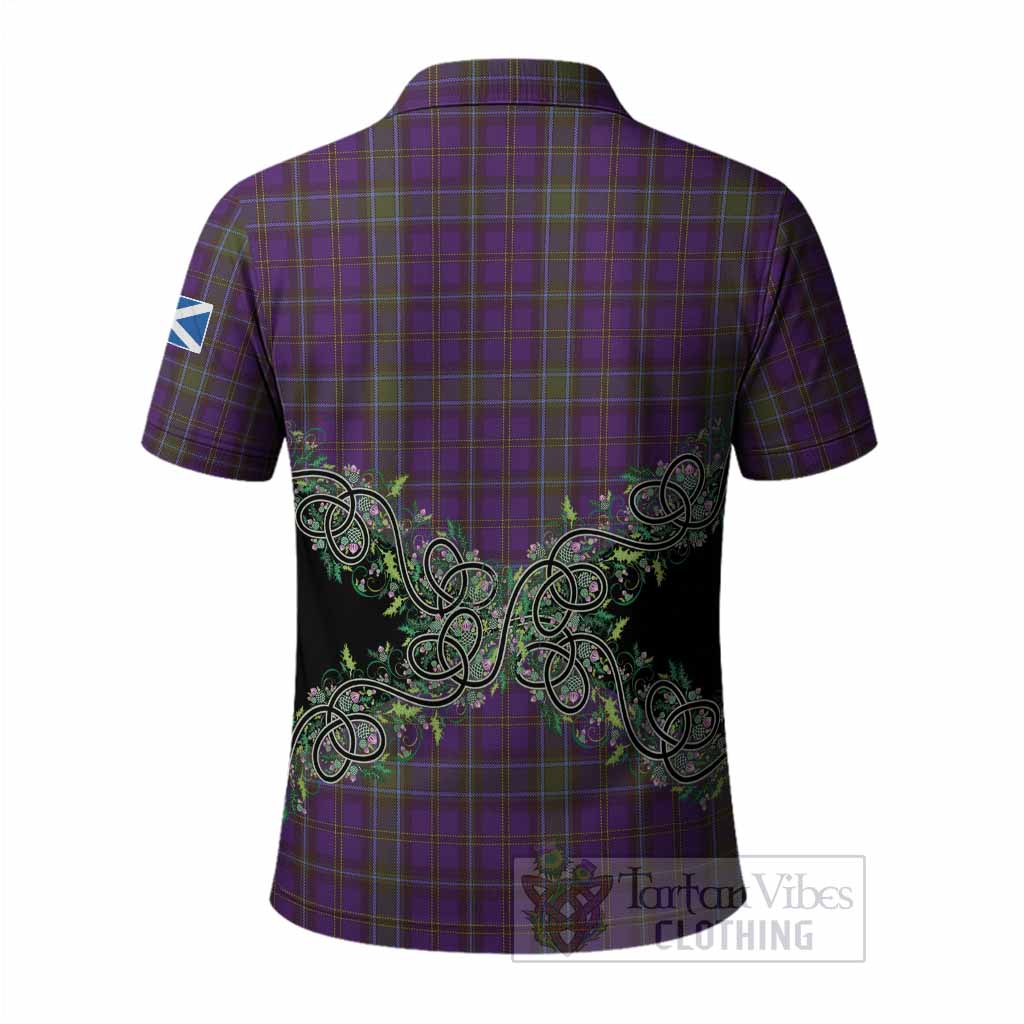 Weir Tartan Polo Shirt Thistle Scottish Spirit