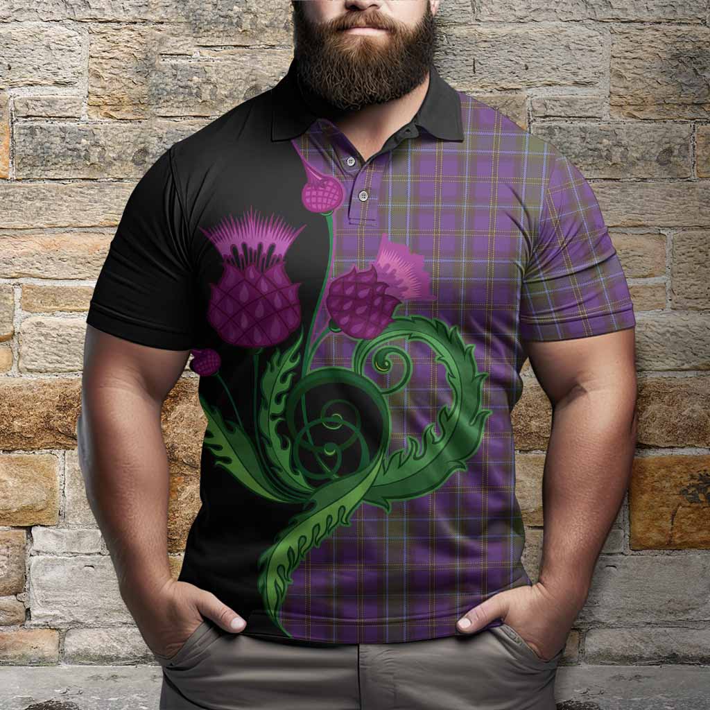 Weir Tartan Polo Shirt Traditional Scottish Thistle