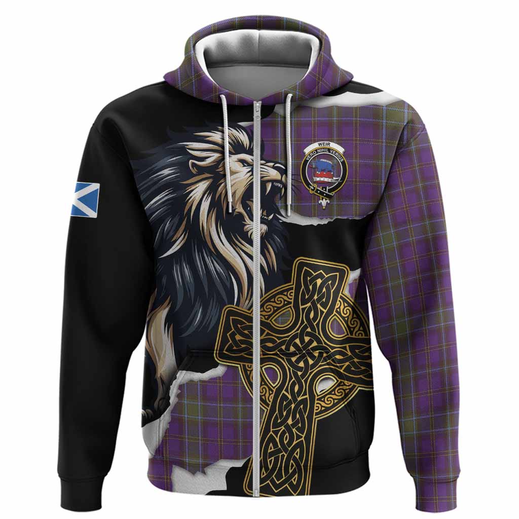 Weir Tartan Scottish Hoodie Lion Celtic Heritage
