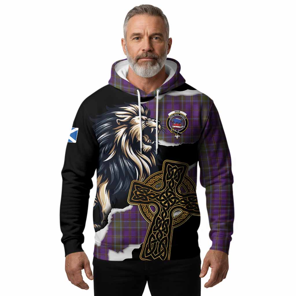 Weir Tartan Scottish Hoodie Lion Celtic Heritage